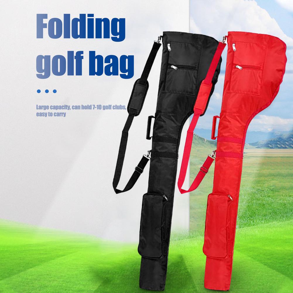 Portable Polyester Golf Club Carrier Bag Carry Driving Range Travel Bag Golf Training Pouch Case With Adjustable Shoulder Straps
