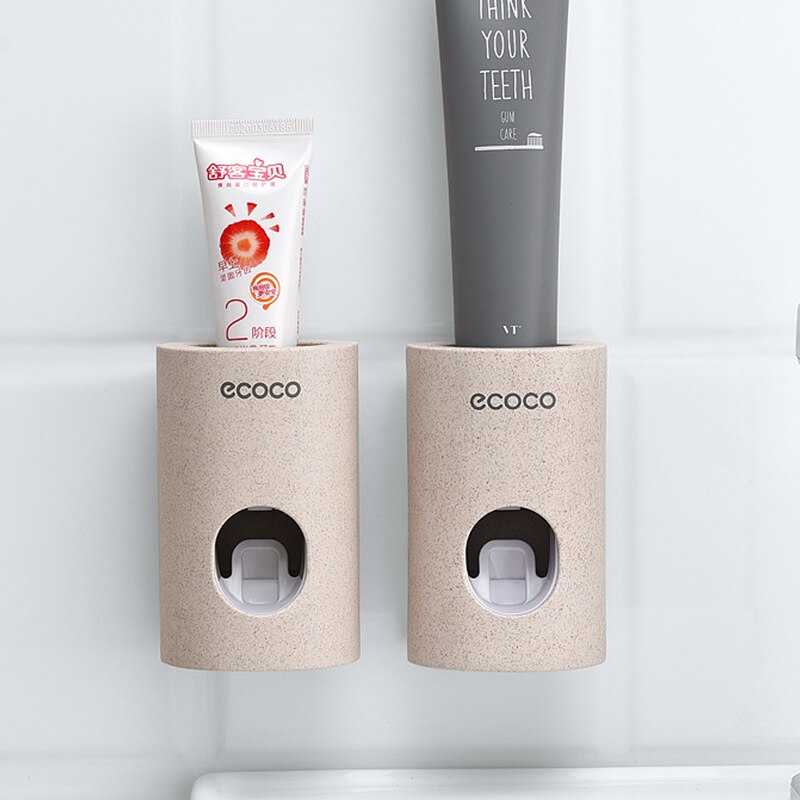 Wheat Toothpaste Wheat Straw Toothpaste Dispenser Bathroom Wall Mou... – Vicedeal