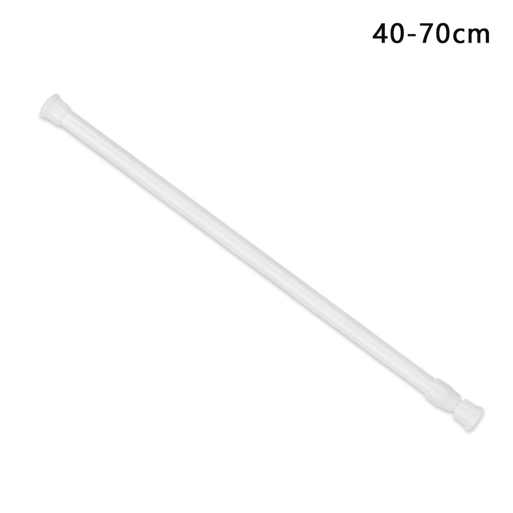 Flerbruks uttrekkbar stang fjærbelastet gardingarderobe teleskopstikker nett voile spenningsskinne stang hengende justerbar stang: 40-70cm