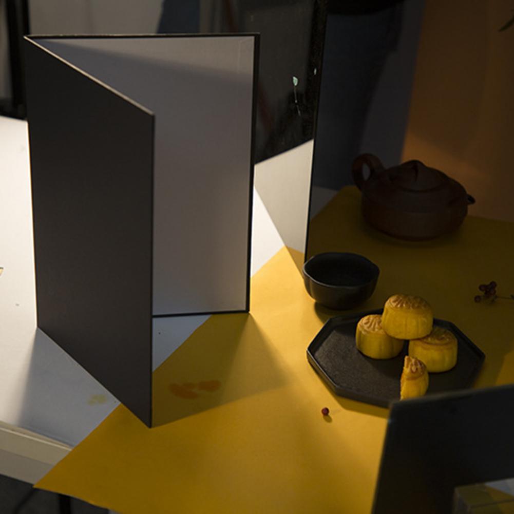 Reflector de luz A4 3 en 1, cartón multiusos para fotografía, plegable, blanco, negro y plateado, absorbe la luz, papel reflectante grueso