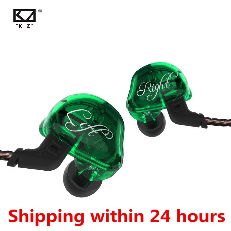 KZ ZSR In-ear Earphones Balanced Armature And Dynamic Hybrid Gaming Headset Hifi Bass Noise Cancelling Earphones ED12 ES4 ZS6 T2