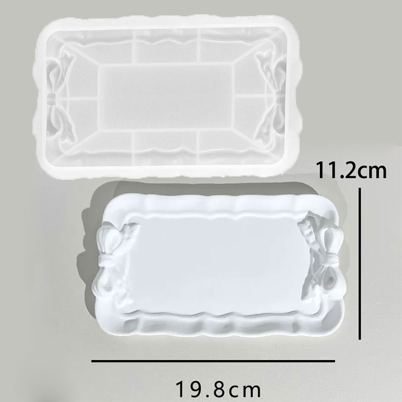 Plaque d'affichage en plâtre de boucle d'oreille, stockage René, moule d'escalade, porte-anneau, nœud rectangulaire, moules décoratifs en silicone pour les élections, résine xy: plum