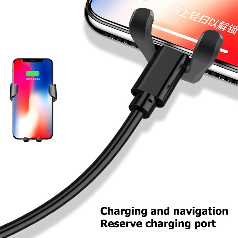 Tyngdekraft bilholder til telefon i bil udluftningsklemme montering ingen magnetisk mobiltelefonholder understøttelse af mobiltelefon til iphone gps