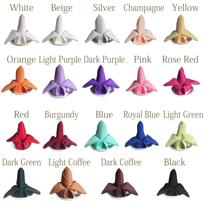 1Pc Cloth Napkin Polyester Table Napkins Restaurant Dinner Wedding Table Napkins Banquet Decor Supplies Party Decoration