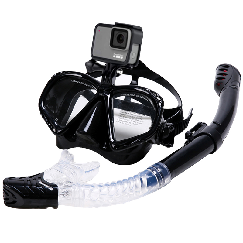 Joymaysun Snorkel Buis Set Duiken Masker Anti-Fog Zwemmen Duikbril Snorkel Buis Voor Gopro Onderwater Sport Camera