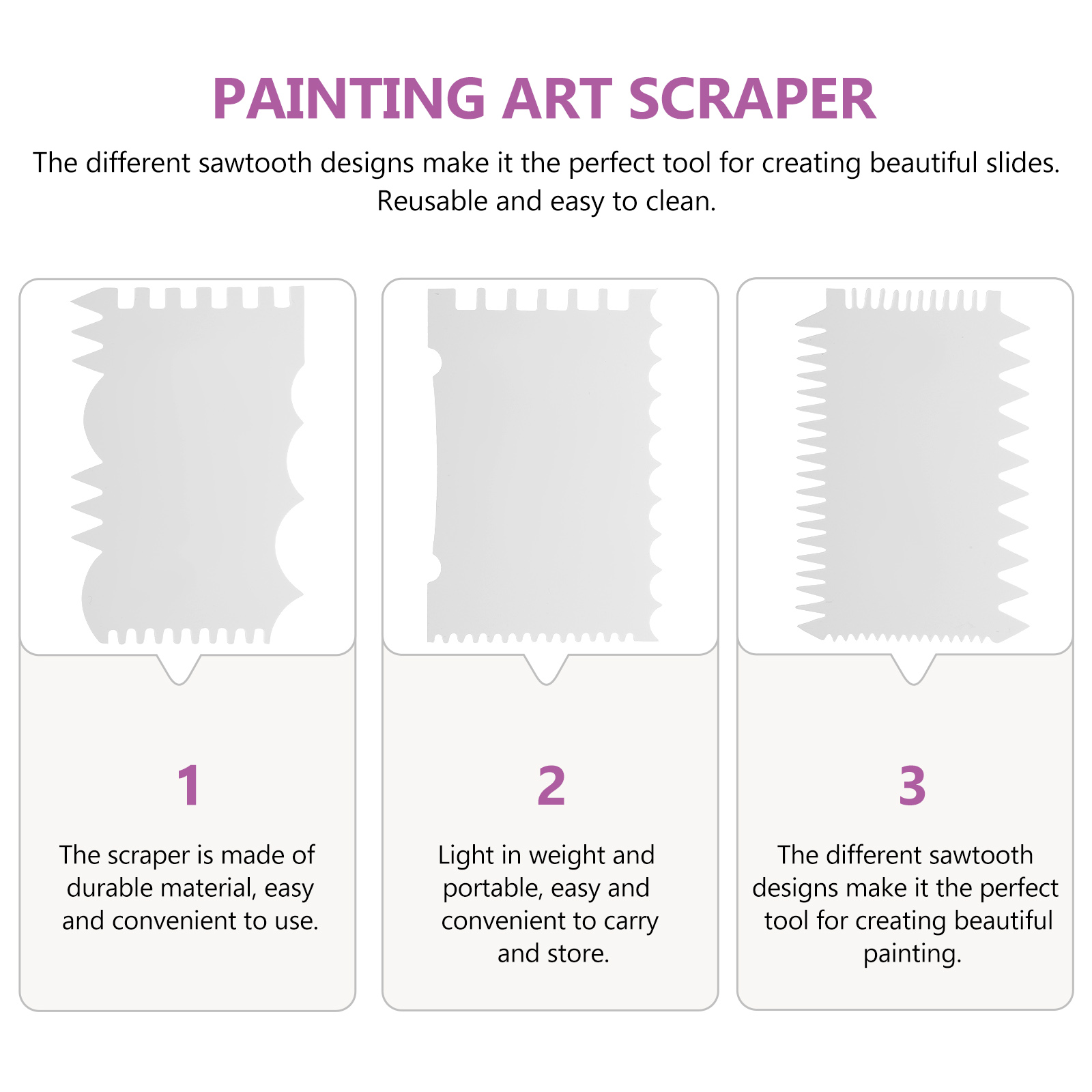Rascadores de pintura acrílica, rascador de arte para pintura artesanal, de ondas, 14 piezas