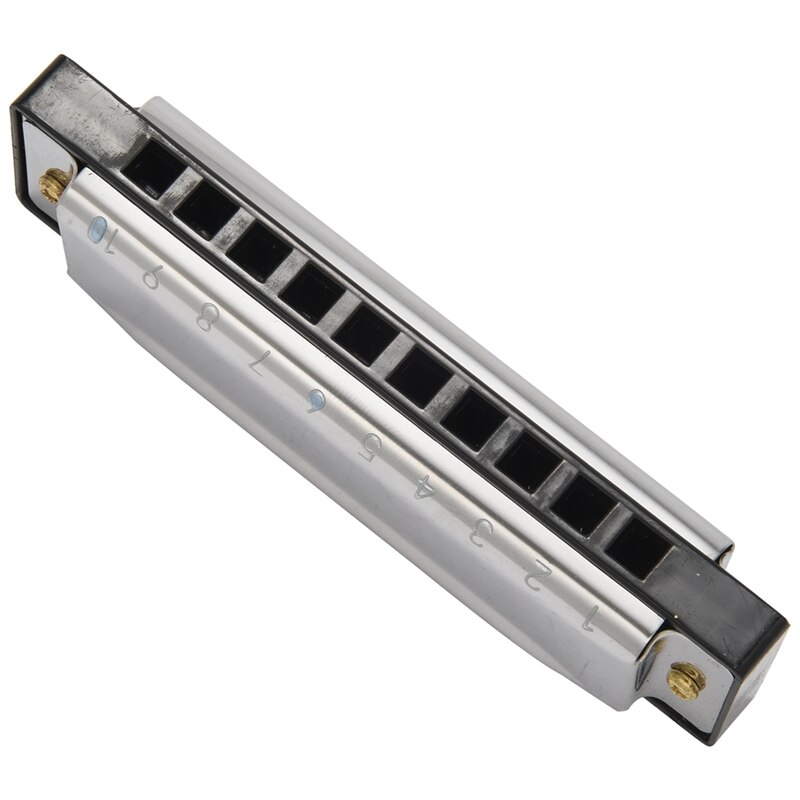 10 Holes Blues Harmonica Musical Instrument Stainless Steel Mouth Organ for Children