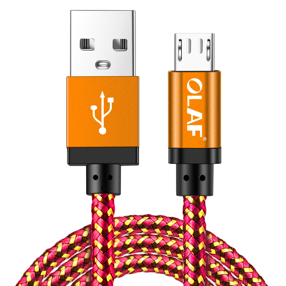 Micro Usb-kabel voor Samsung Galaxy S7 S6 Snel Opladen Mobiele Telefoon Oplader Koord voor Huawei Tablet USB Kabel draad 1M 2M: Red / 3M