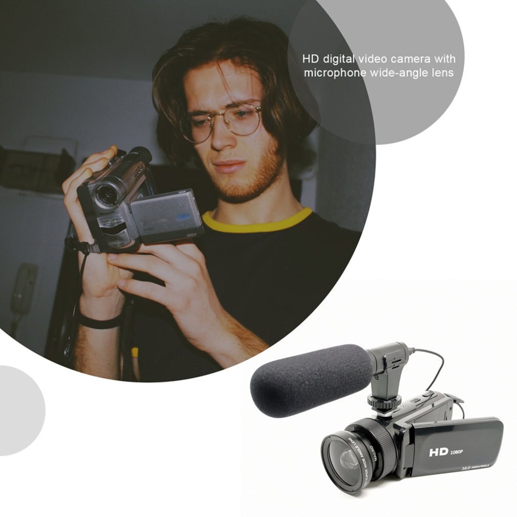 Videocamera digitale ad alta definizione con microfono videocamera digitale durevole per uso domestico con obiettivo grandangolare