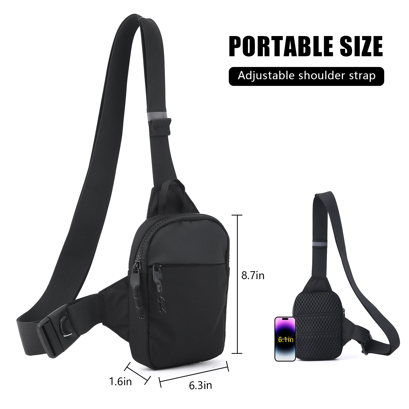 Factory Direct Sports Chest Bag Men's Small Size Backpack Women Messenger Bag Mobile Phone Waist Bag Mini Satchel