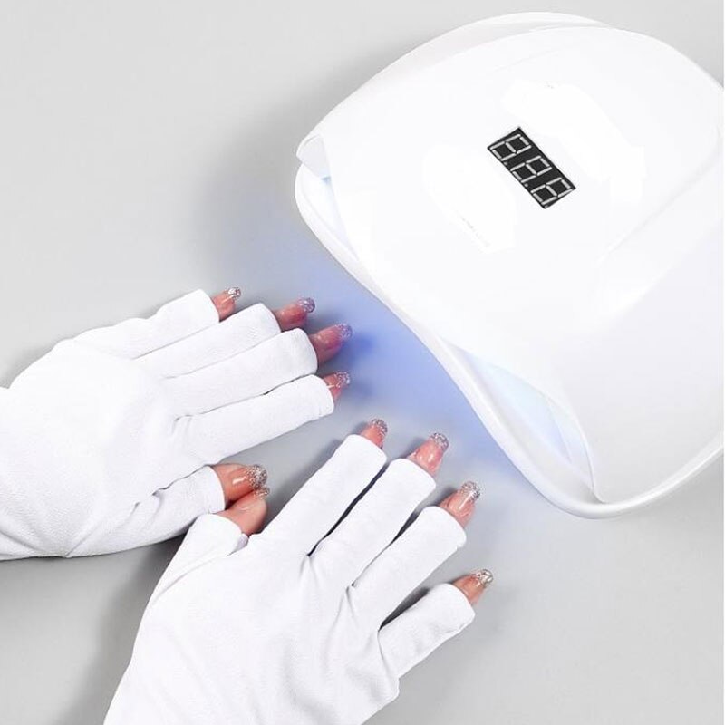 1 Paar Anti Uv Handschoenen Uv Shield Handschoen Vingerloze Manicure Nail Art Tool Led Uv