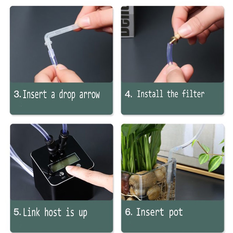 Automatic Water Pump Intelligent LED Watering Device Timer Irrigation System set Garden Dripper Potted drip Sprinkling