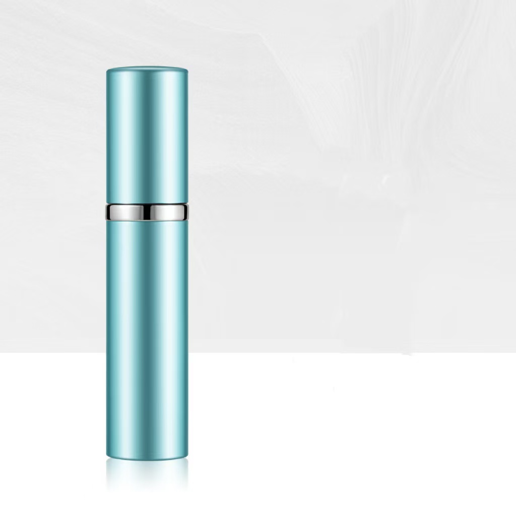 5ml Mini Aluminum Spray Alcochol Empty Refillable Bottle Portable Perfume Atomizer Liquid Container For Cosmetics Traveling: SKY BLUE