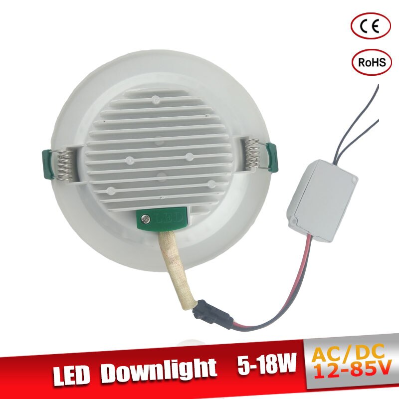 Led Downlight 18W 15W 12W 9W Aluminium Bombillas AC/DC 12V 24V Ronde led Plafond Verzonken Grid Down Light 36V 50V Led Licht