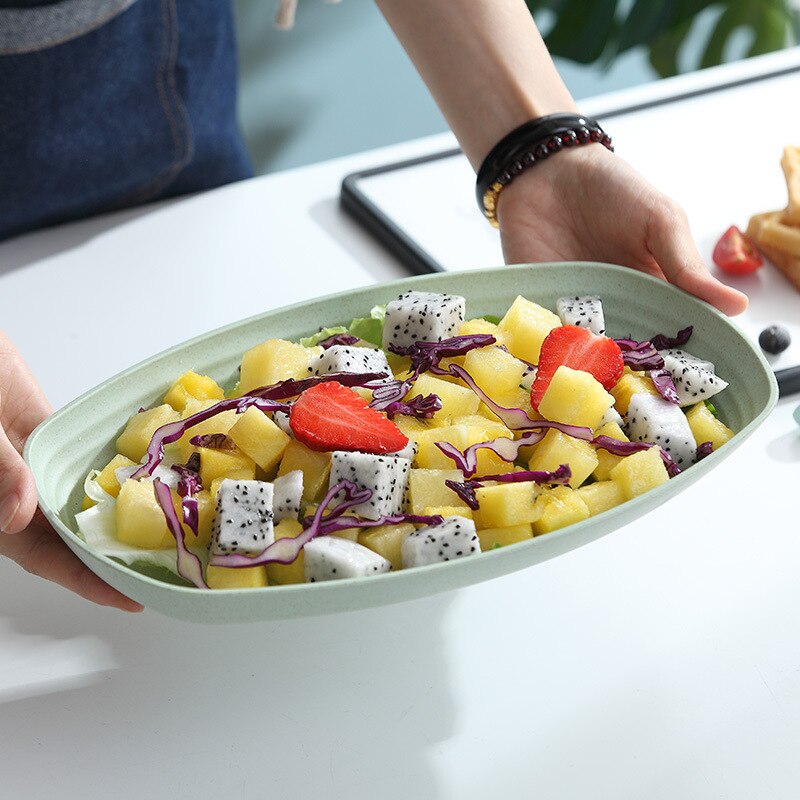 4 stk/sett 12 tommers frokost tallerken fat kaffe te brett uregelmessig frukt brød mat dessert middag tallerken servise sett