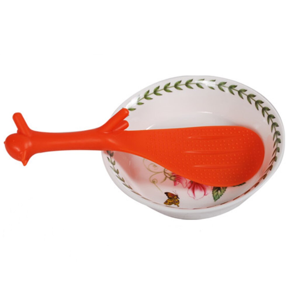 Portable debout écureuil cuillère tour tableaux collants nourriture cuillère riz Scoop vaisselle fête fournitures accessoires de cuisine: orange