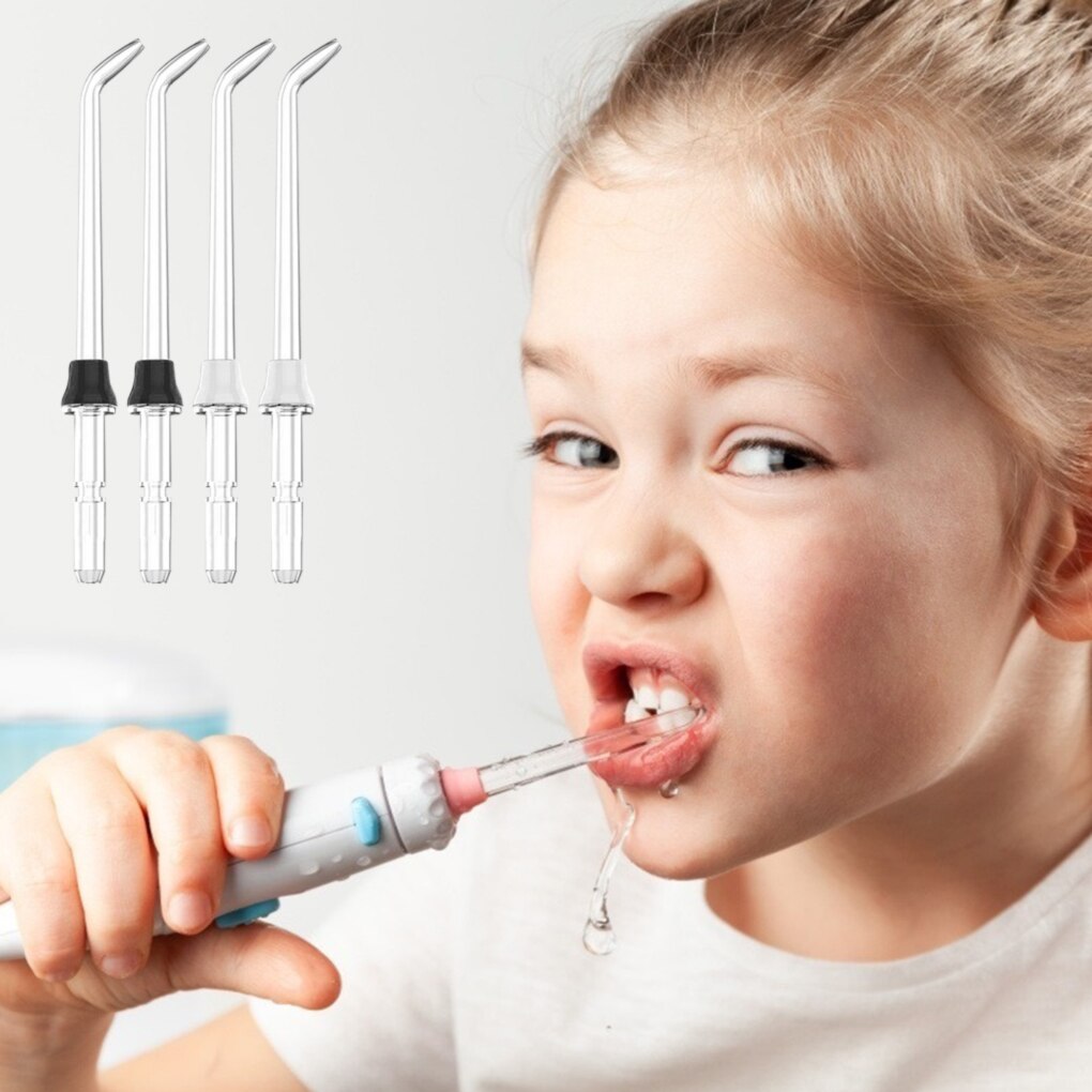 4pcs Water Flosser Tip Water Toothbrush Refill Head Teeth Cleaning Replacement for Waterpik