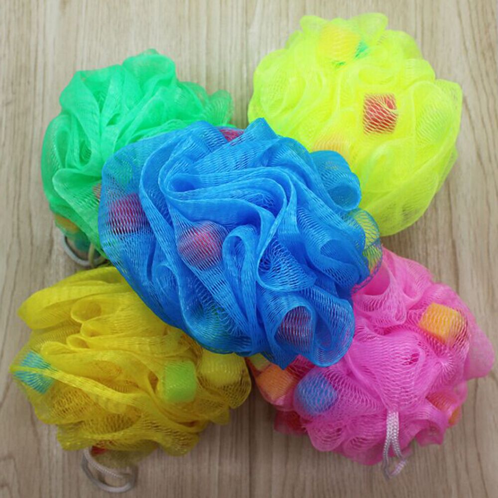 Body Cleaning Bubble Shower Flower Soft Sponge Bath Ball Nylon Scrubber Loofah