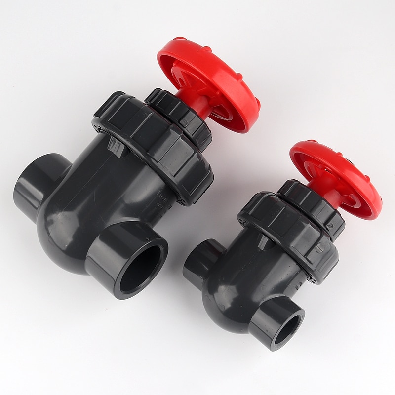 I.D. 20~63mm PVC Pipe Gate Valve Precision Flow Control Sluice Switch Garden Irrigation Aquarium Fish Tank Joint