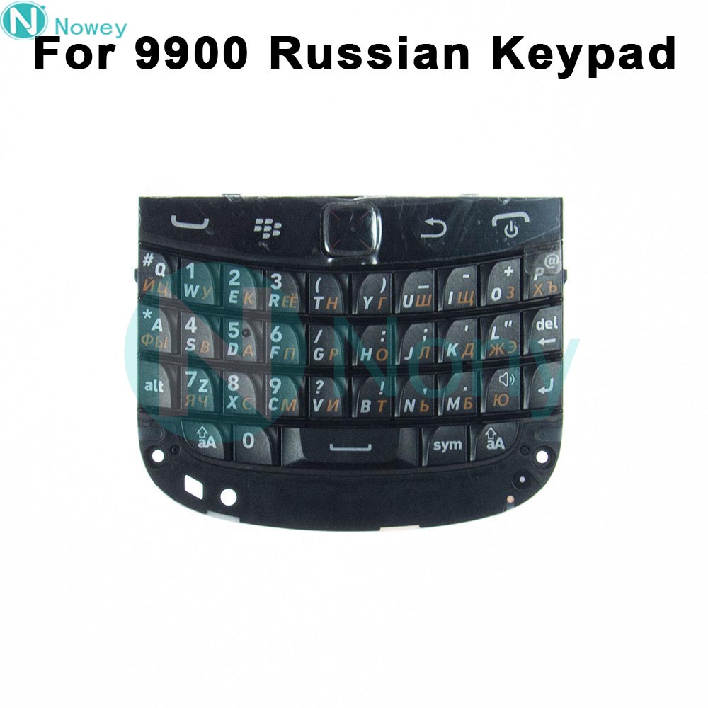 Nowey P'9983 Cover Keyboard For Blackberry 9900 Q20 P9983 9983 Phone English Russian Arabic Keypad Housing Replacement Parts: black