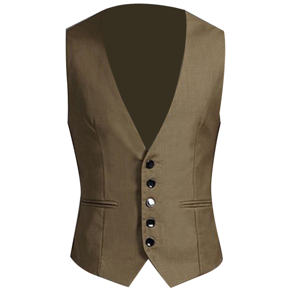 Dress Vests For Men Slims Fit Mens Suit Vest Male Waistcoat Gilet Homme Casual Sleeveless Formal Business Jacket Vests
