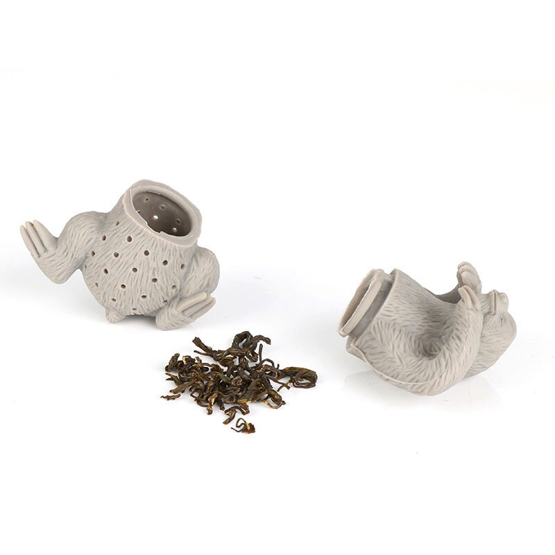 1Pc Silicone Thee-ei Veiligheid Theezakje Theezeefje Voor Thee Pot Cup Gebruik Leuke Mensen Vorm Thuis keuken Bar Thee Filter