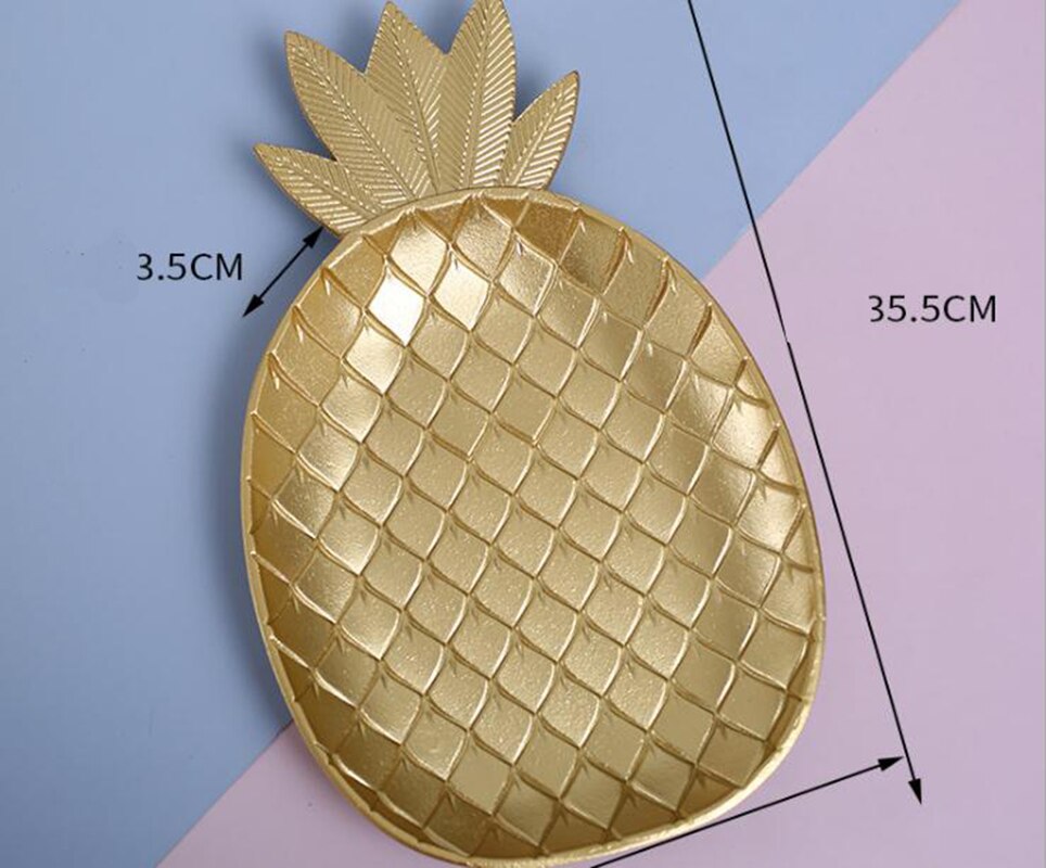 Golden Leaf Platter | Luxury Metal Two-Toned Color Tabletop Décor - Galore Home