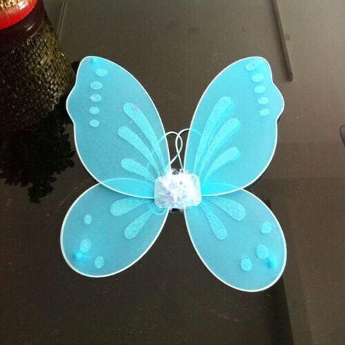 18x19 Princess Angel Fairy Wings Butterfly TinkerBell Pixie Dress Up Costume 10 Kinds Colors: Turquoise