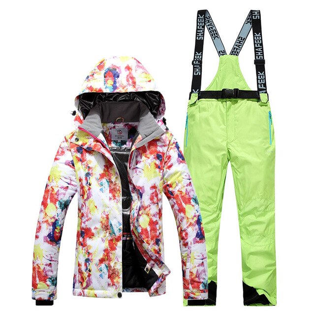 Women Ski Suit Brands Winter Warm Waterproof Windproof Clothes Snow Pants and Jacket Skiing and Snowboarding Suits
