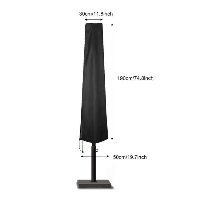 Sonnenschirm Staub Abdeckung Wasserdicht Uv-schutz Regenschirm Abdeckung Terrasse Garten Restaurant Schild Ausleger Oxford Tuch Regen Abdeckung: 190cm