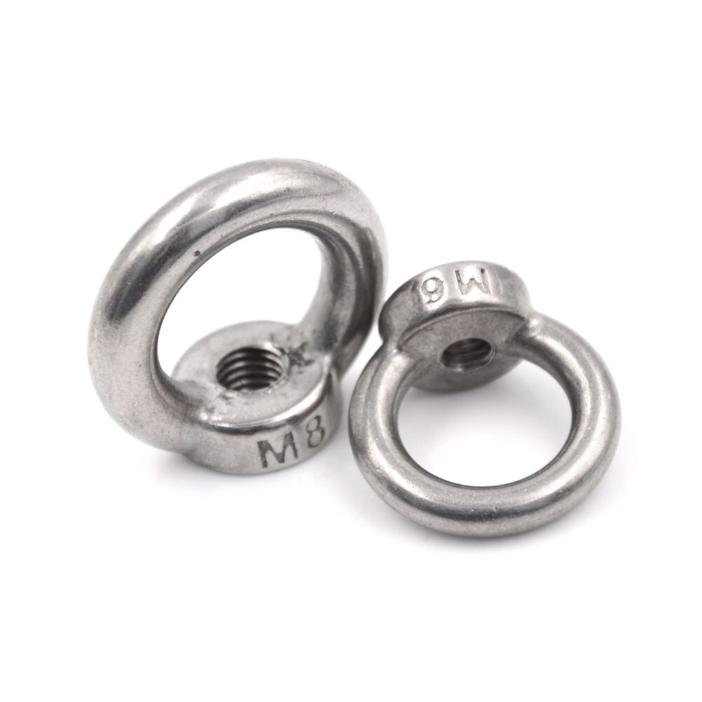 1pc M5/M6/M8/M10/M12 Eye Nut Stainless Steel Marine Lifting Eye Nut Ring Nut Loop Hole For Cable Rope Lifting