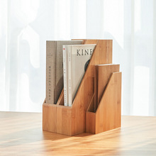 Bamboo File Rack Japan Style Desk Organizer for Books/Magazines A4/A5 Paper Stand Holder Eco Natural Wood Storage Box
