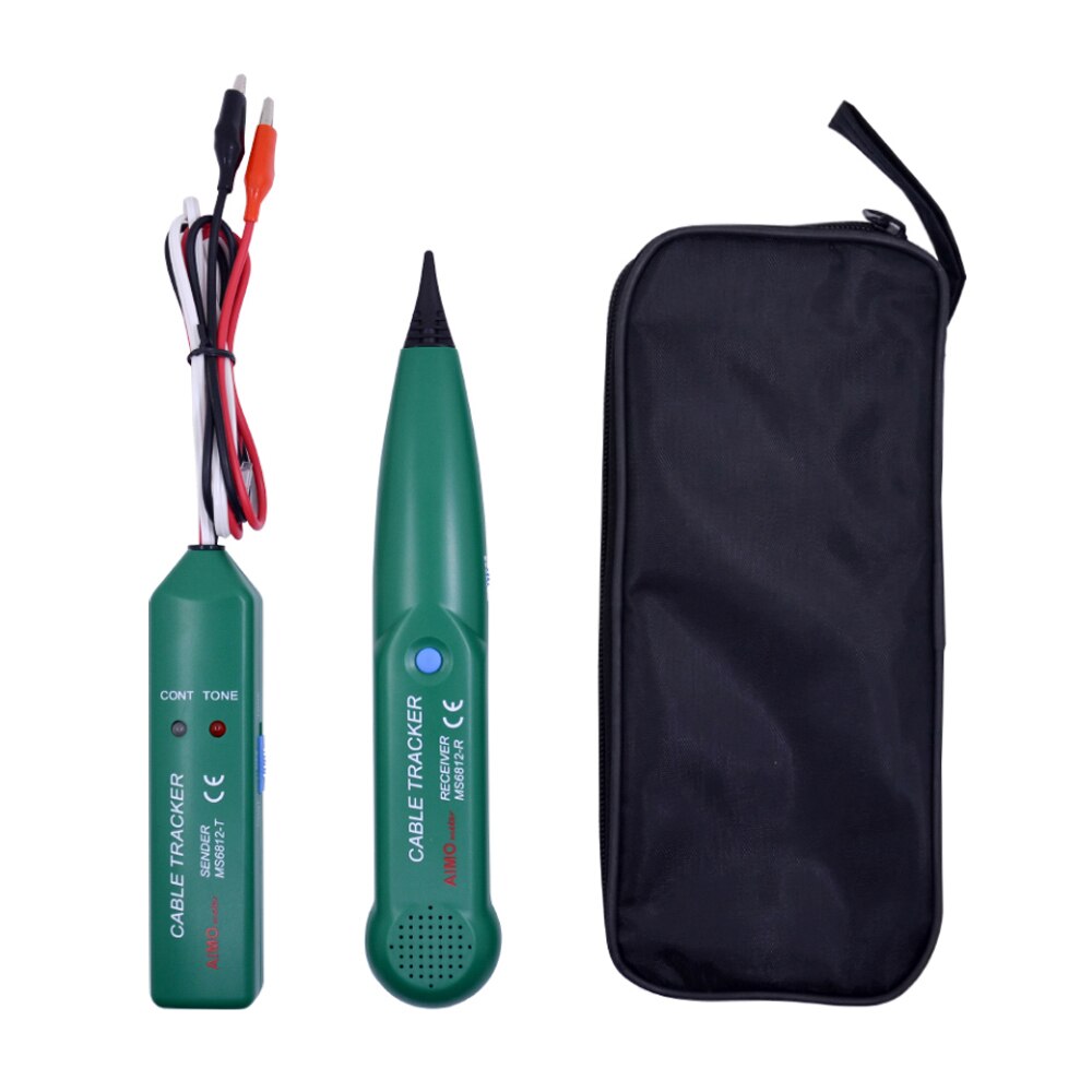 CHIPAL AIMO MS6812 LAN Network Cable Tester Telephone Phone Wire Tracker Tracer for UTP STP Cat5 Cat6 Line Finder: With Bag