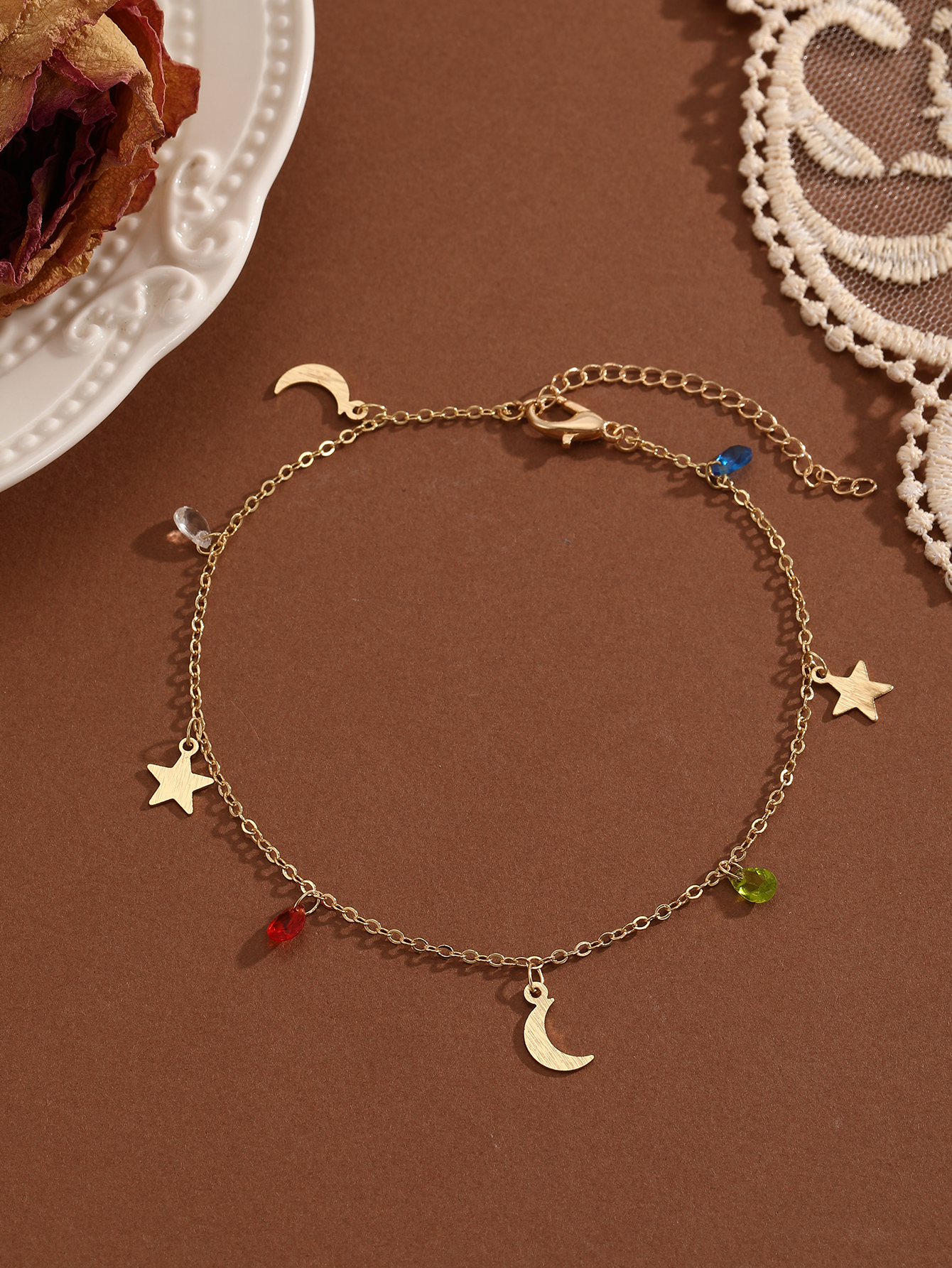 QIAMNI Nachahmung Perle Perlen Kette Fußkettchen für Frauen Mädchen Bein Armbänder Bodychain Sommer Strand Zubehör Hochzeit Schmuck: Heißes Stempeln