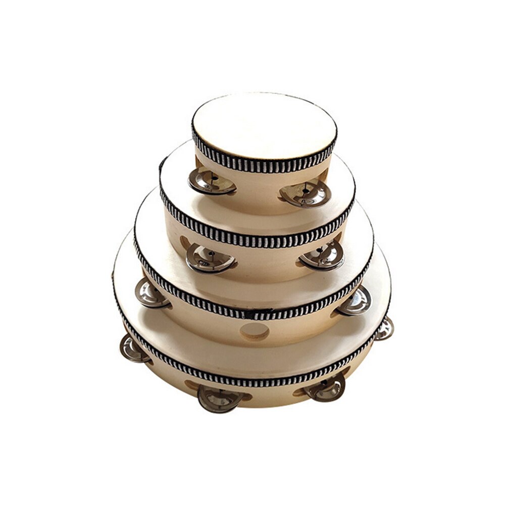 Musical Tambourine Drum Round Percussion for KTV Party Family entertainment percussion drum bell 4 / 6/ 7/ 8/ 10 inch