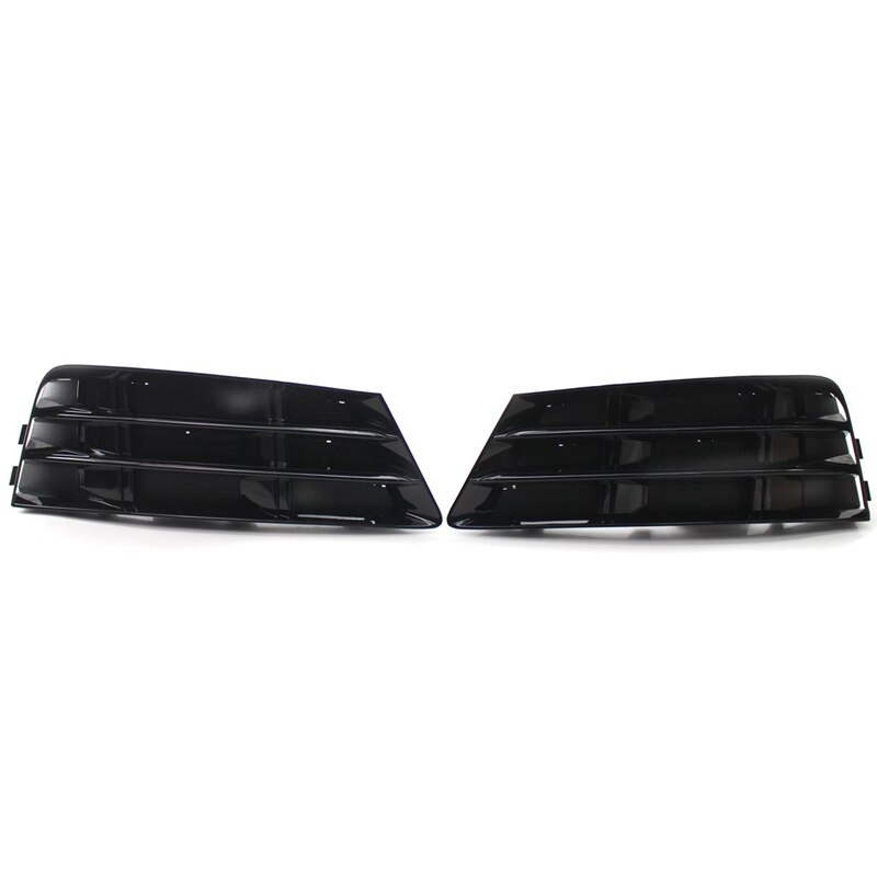 1Pair Front Bumper Fog Light Grille Grill for- A4 B9 Fog Lamp Cover 8WD807681 8WD807682