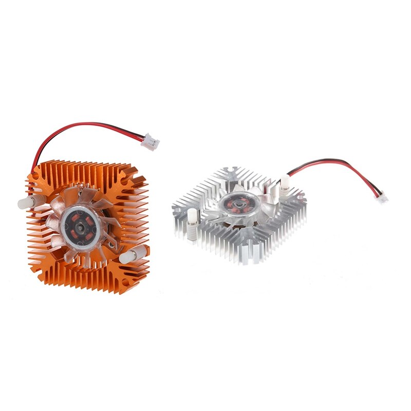 Ventilateur de refroidissement de carte vidéo VGA, dissipateur de chaleur pour votre processeur, argent et or, 2 pièces