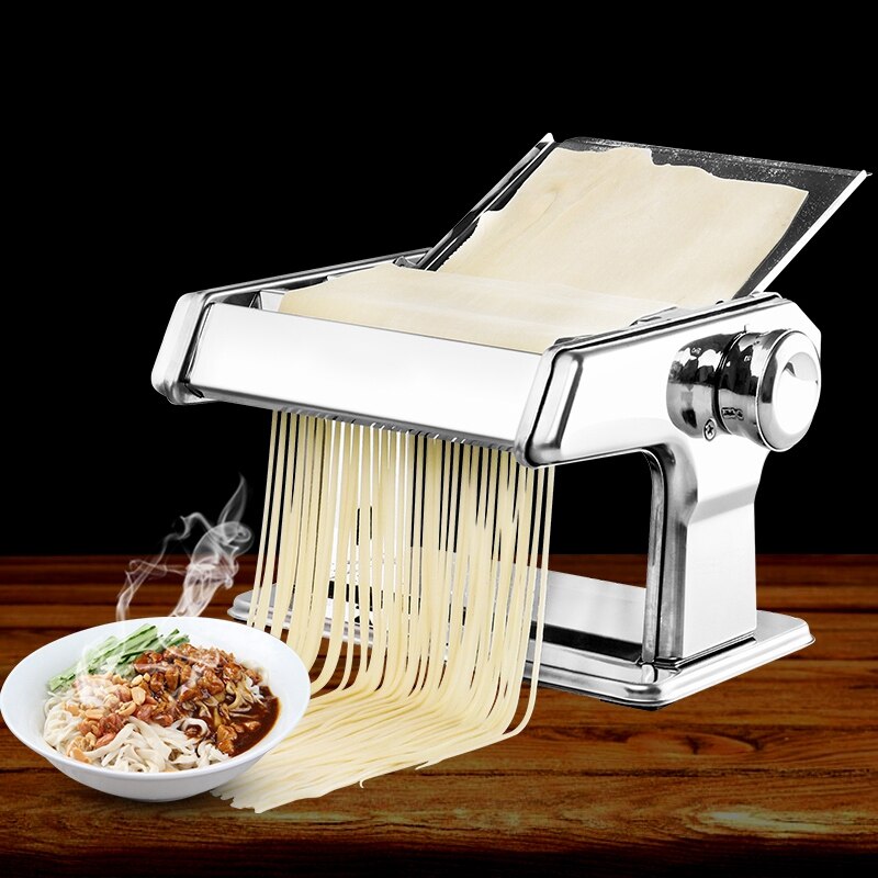 Stainless Steel Pasta Electric Manual Dual Use Noodle Maker Handmade Spaghetti Noodles Press Machine Roller Dough Cutter