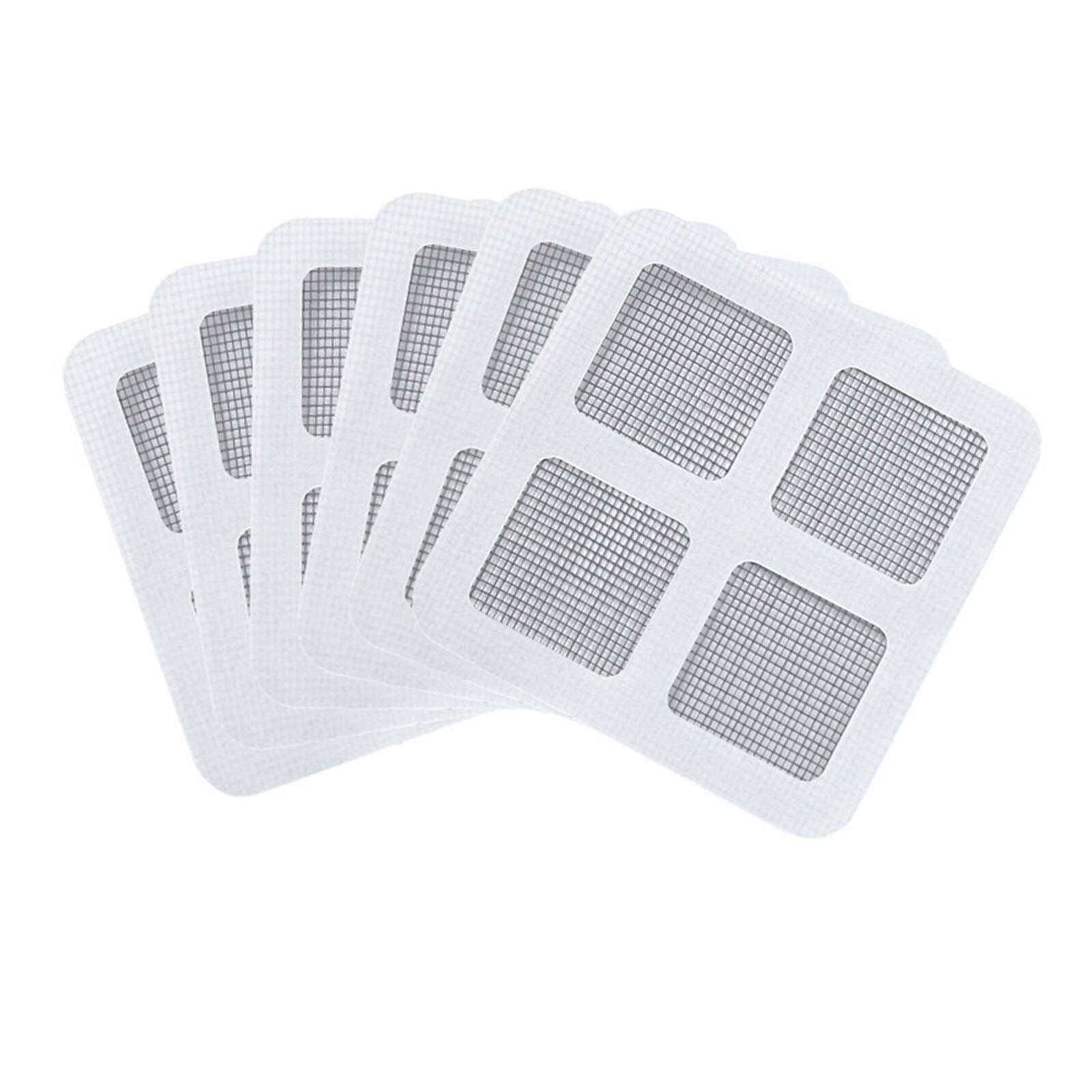 Mosquitera Simple autoadhesiva con Velcro para el hogar, pantalla de ventana de cifrado, Invisible, práctico, práctico, bricolaje, 1 unidad: 6Pcs