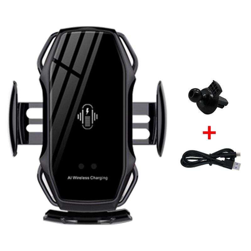 Drahtlose Auto Air Vent Ladegerät 10W foriPhone 8 Plus X Auto Spann Telefon Halter Multi Kompatibel forSamsung S9 S10 schnelle Lade: Silver
