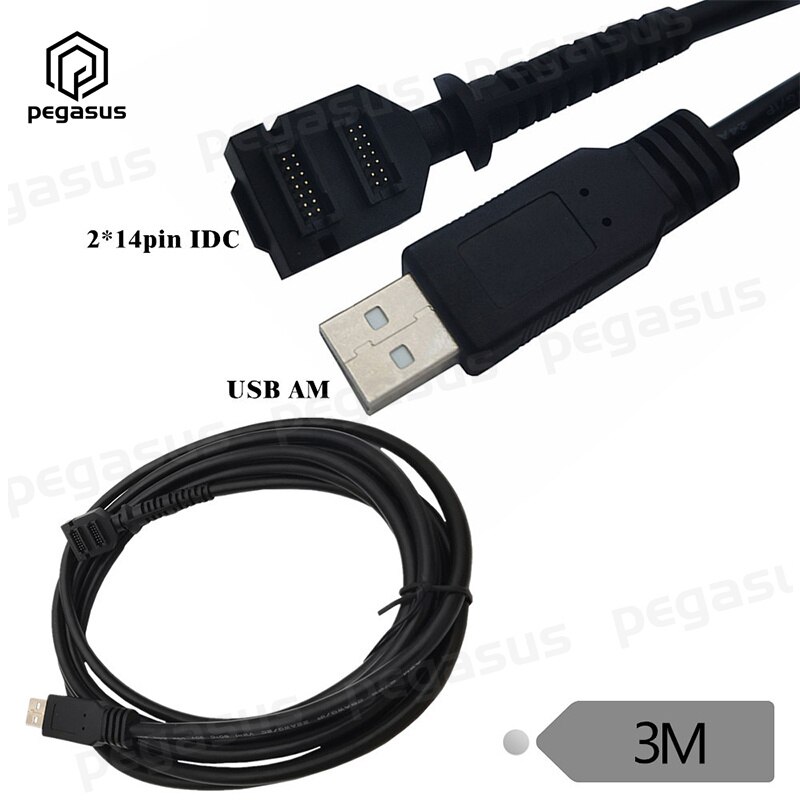 USB Cable Double 14 Pin Pitch 1.27 IDC to USB 2.0 A Male Cable For Verifone VX805 VX820: Default Title