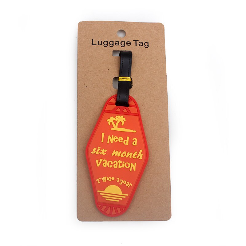 Blijf Kalm Bagagelabel Mode Vrouwen Silicagel Koffer Id Adres Holder Bagage Boarding Tag Draagbare Label Reizen Accessoires: 9