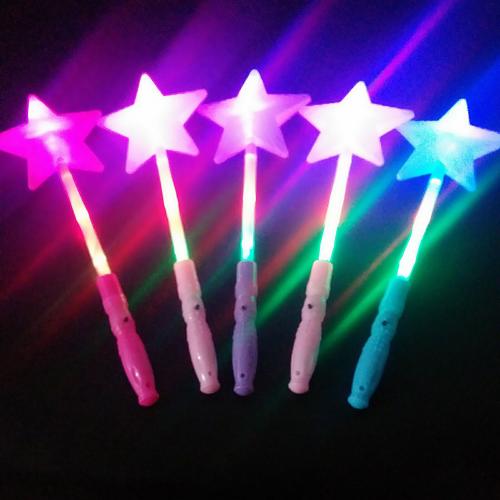 Mode Led Knippert Glow Stick Wand Vijfpuntige Ster Fairy Wand Kinderen Speelgoed: Default Title