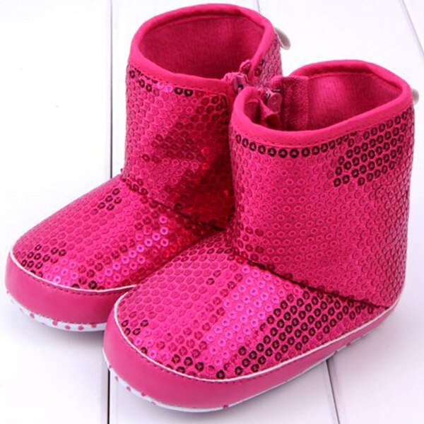 Chaussures à paillettes pour bébés filles | Bottes hautes, semelle souple antidérapante,