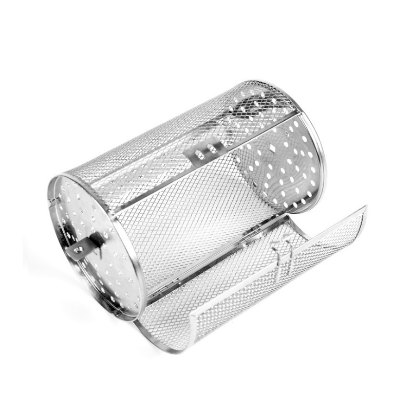Stainless steel BBQ Grill Oven Rotated Roaster Drum Peanut Coffee Bean Basket Kitchen Dining For Home