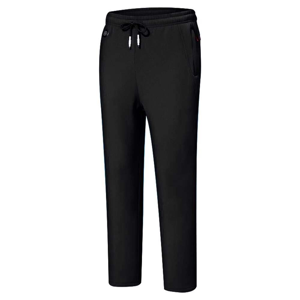 Elektrische Beheizte Warme Hosen Männer Frauen USB Heizung Basis Schicht Elastische Schlauch Isolierte Beheizte Unterwäsche für Camping Wandern: Schwarz / 8XL