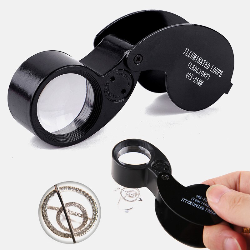Handheld Magnifier Mini Pocket Microscope Reading Magnifying Glass Lens Jewelry Loupe
