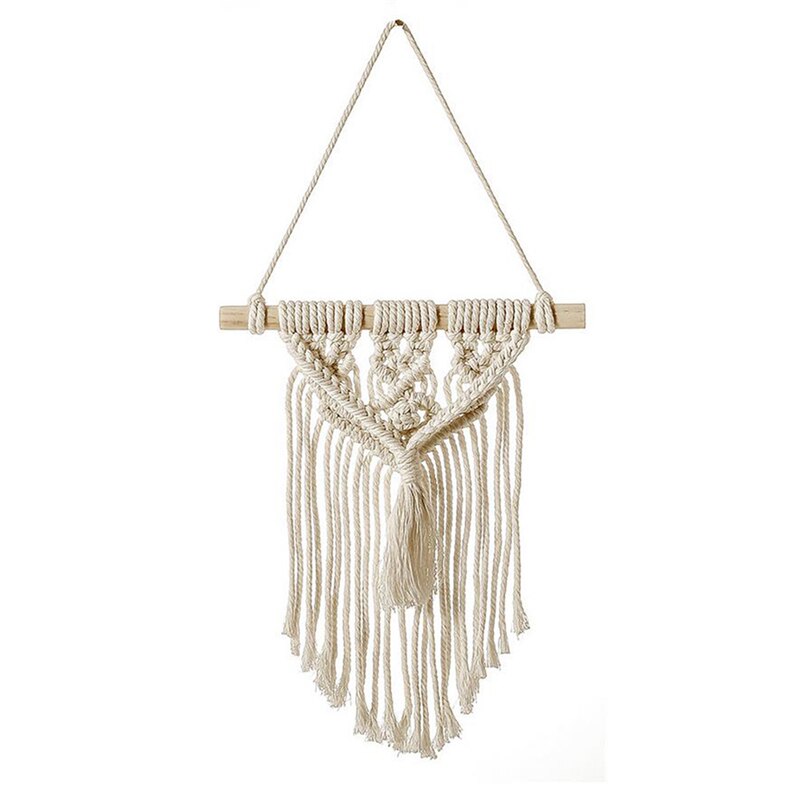 Bohemia Macrame Wall Hanging Hand Woven Boho Decor Wall Tapestry for Bedroom Living Room Crochet Rope Backdrop Mandala Pendant