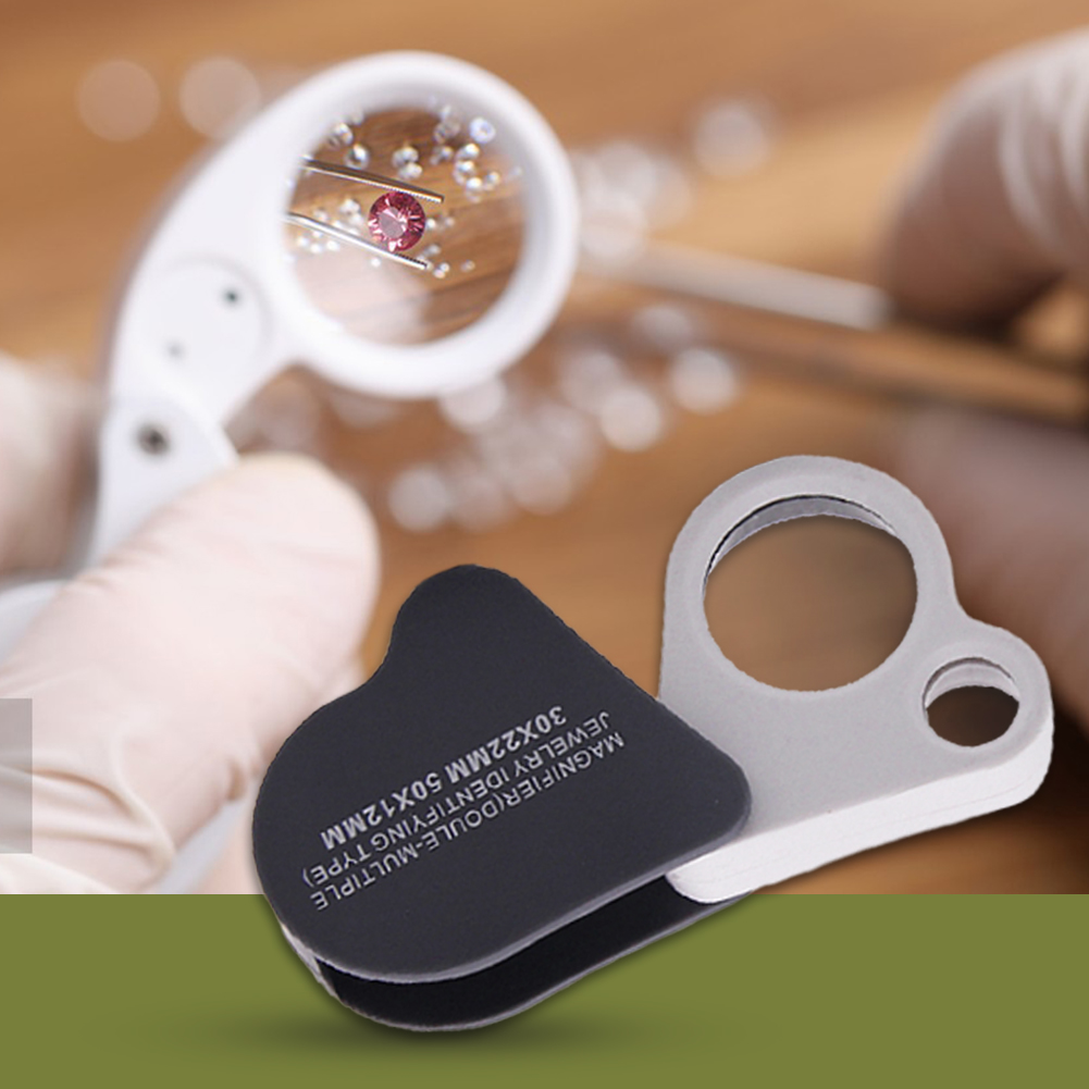 30x 50x faltbare Taschen lupe Mini-Schmuck vergrößerung tragbare Hand leselupe Lupen linse Augen lupe