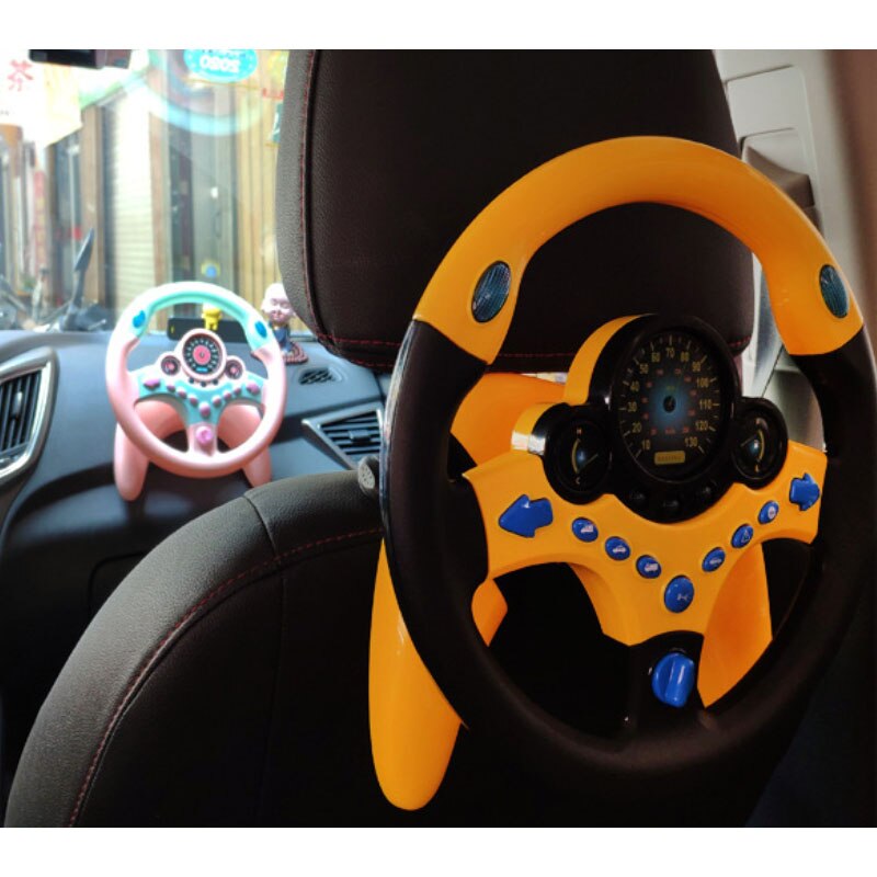 Co-pilot Steering Wheel Simulation Driving Simulation Steering Wheel Early Childhood Education Educational Toys with Base